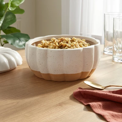 Large Pumpkin Serving Bowl Ivory - Threshold™ 1 Large Pumpkin Serving Bowl Ivory - Threshold™