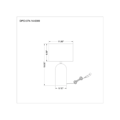 Glass Table Lamp With Open Base And Natural Shade - Threshold™ 3 Glass Table Lamp With Open Base And Natural Shade - Threshold™ - Image 3