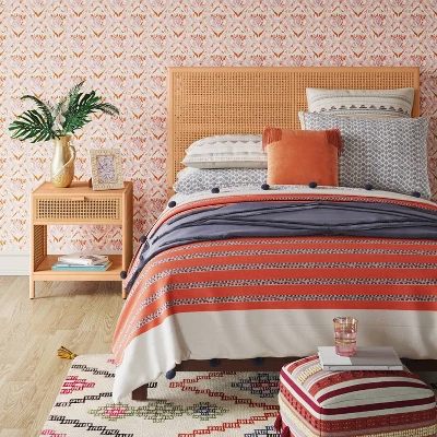 Queen Minsmere Caned Headboard Natural Brown - Threshold™ 1 Queen Minsmere Caned Headboard Natural Brown - Threshold™