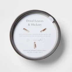 16oz Blackened Bowl Ceramic With Multi Woodwick And Dustcover Dried Leaves + Hickory Candle Black - Threshold™ 7 16oz Blackened Bowl Ceramic With Multi Woodwick And Dustcover Dried Leaves + Hickory Candle Black - Threshold™ -Threshold Home Outlet Store GUEST 57ba232b bf59 48af b692 5f9767ccaa21