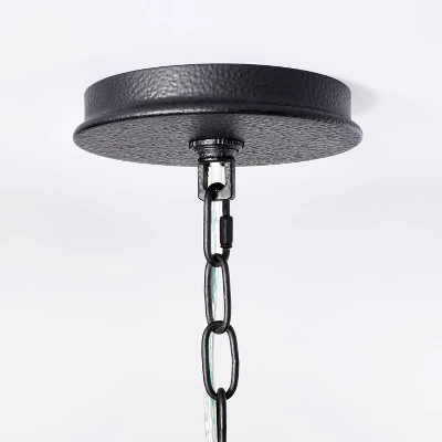 6-Light Hammered Metal Chandelier Black - Threshold™ Designed With Studio McGee 4 6-Light Hammered Metal Chandelier Black - Threshold™ Designed With Studio McGee - Image 4