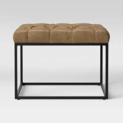 Trubeck Tufted Metal Base Ottoman Faux Leather - Threshold™ 10 Trubeck Tufted Metal Base Ottoman Faux Leather - Threshold™ -Threshold Home Outlet Store GUEST 6157a7ff 1bf7 44e1 b846 3ae5cf7f4815