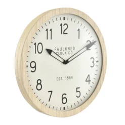 16" Wall Clock Wood - Threshold™