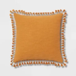 Euro Textured Slub Tassel Decorative Throw Pillow - Threshold™ -Threshold Home Outlet Store GUEST 641ffcb5 3d47 4dcc 8482 c326e89e9e51