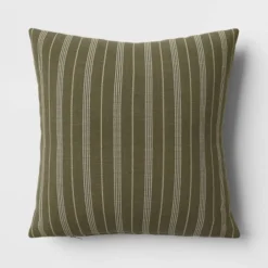 Cotton Flax Woven Striped Square Throw Pillow - Threshold™ -Threshold Home Outlet Store GUEST 650ad36d 6c78 4be8 b6fa 185fe0dc4e84