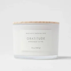 Wood Lidded Glass Wellness Grateful Candle - Threshold™ -Threshold Home Outlet Store GUEST 6600c96d 154d 4784 9301 47715a63ff42