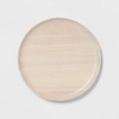 12" Rubberwood White Washed Serving Platter - Threshold™ 2 12" Rubberwood White Washed Serving Platter - Threshold™ - Image 2