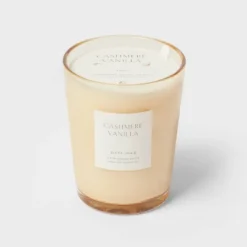 Colored Vase Glass With Dustcover Cashmere Vanilla Candle Ivory - Threshold™ 13 Colored Vase Glass With Dustcover Cashmere Vanilla Candle Ivory - Threshold™ -Threshold Home Outlet Store GUEST 6f0d73b9 bd54 49cc 9daa 223b1213b6df