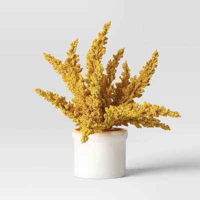 Goldenrod Artificial Plant Arrangement In Ceramic Pot - Threshold™ 5 Goldenrod Artificial Plant Arrangement In Ceramic Pot - Threshold™ - Image 5