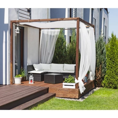 66"-120" Dual Mounted Indoor/Outdoor Tension Window Rod Light Gray - Threshold™ 3 66"-120" Dual Mounted Indoor/Outdoor Tension Window Rod Light Gray - Threshold™ - Image 3