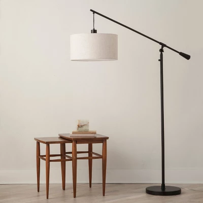 Cantilever Drop Pendant Swing Arm Floor Lamp Brown - Threshold™ 2 Cantilever Drop Pendant Swing Arm Floor Lamp Brown - Threshold™ - Image 2