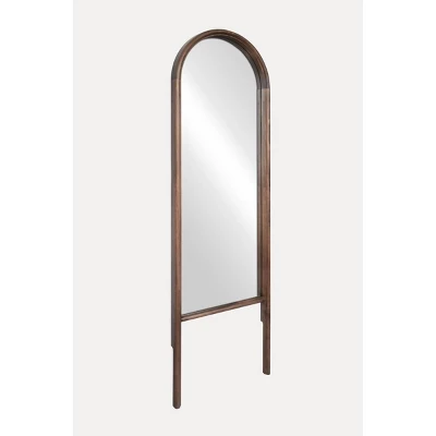 20" X 65" Wood Arched Floor Mirror Walnut - Threshold™ Designed With Studio McGee 4 20" X 65" Wood Arched Floor Mirror Walnut - Threshold™ Designed With Studio McGee - Image 4