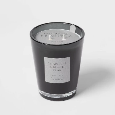 Colored Vase Glass With Dustcover & Black Teak Candle Black - Threshold™ 7 Colored Vase Glass With Dustcover & Black Teak Candle Black - Threshold™ - Image 7