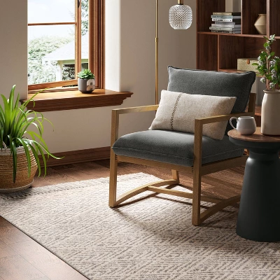 Diamond With Fringe Rug Gray - Threshold™ 1 Diamond With Fringe Rug Gray - Threshold™