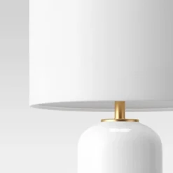 Large Assembled Rounded Cylinder Glass Table Lamp (Includes LED Light Bulb) White - Threshold™ -Threshold Home Outlet Store GUEST 816bed6f 7dc5 4bde b4d2 bc89c9eb7158