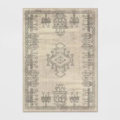 Hancock Distressed Center Motif Rug Beige - Threshold™ -Threshold Home Outlet Store GUEST 83a3285f 266c 4fe0 977c ecd0bb0848d3