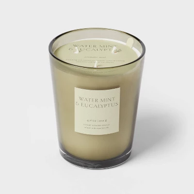 Colored Vase Glass With Dustcover Watermint And Eucalyptus Candle Green - Threshold™ 6 Colored Vase Glass With Dustcover Watermint And Eucalyptus Candle Green - Threshold™ - Image 6