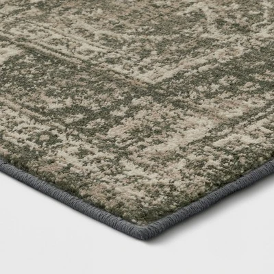 Floral Woven Area Rug Gray - Threshold™ 1 Floral Woven Area Rug Gray - Threshold™