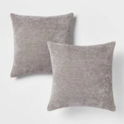 2pk Chenille Square Throw Pillows - Threshold™ -Threshold Home Outlet Store GUEST 8f0a7d0e 209f 4a4f ad91 c8f7ee8931ba
