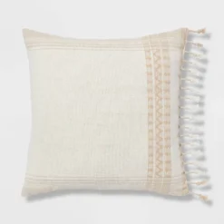 Square Woven Pattern Tassel Decorative Throw Pillow - Threshold™ -Threshold Home Outlet Store GUEST 8ff9a76b bdf8 42ae aaa4 92fc498cdd63