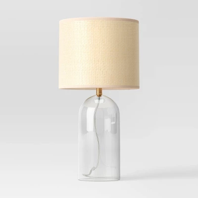 Glass Table Lamp With Open Base And Natural Shade - Threshold™ 4 Glass Table Lamp With Open Base And Natural Shade - Threshold™ - Image 4