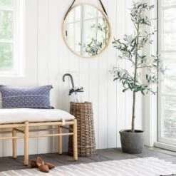 26" Wood Mirror With Pleather Strap Hanger - Threshold™ Designed With Studio McGee -Threshold Home Outlet Store GUEST 91dea4da 00ed 45d1 9f22 518a2a48f1fa