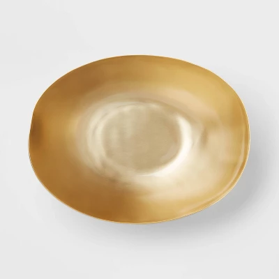 Metal Oval Serving Bowl Brass - Threshold™ 2 Metal Oval Serving Bowl Brass - Threshold™ - Image 2