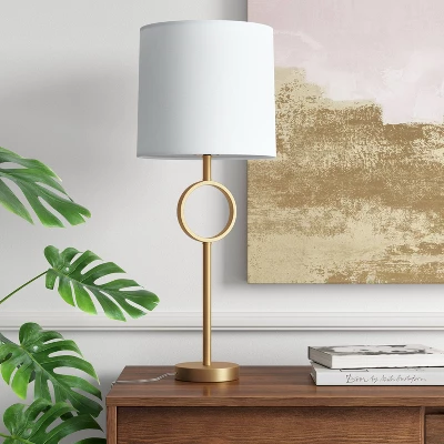 Large Metal Ring Table Lamp (Includes LED Light Bulb) Brass - Threshold™ 1 Large Metal Ring Table Lamp (Includes LED Light Bulb) Brass - Threshold™