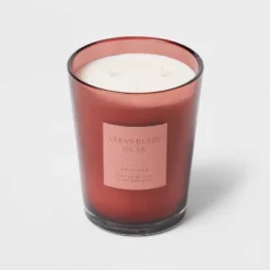 Colored Vase Glass With Dustcover Strawberry Musk Candle Red - Threshold™ 9 Colored Vase Glass With Dustcover Strawberry Musk Candle Red - Threshold™ -Threshold Home Outlet Store GUEST 9a65db94 11b1 4c5c abee 36f1c427351b