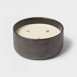 16oz Blackened Bowl Ceramic With Multi Woodwick And Dustcover Pumpkin Woods Candle Black - Threshold™ -Threshold Home Outlet Store GUEST 9f6f52e2 6649 4a81 bfb6 0ee76311d960