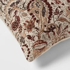 18"x18" Traditional Paisley Square Decorative Pillow Beige/Brown - Threshold™ 5 18"x18" Traditional Paisley Square Decorative Pillow Beige/Brown - Threshold™ -Threshold Home Outlet Store GUEST a351eb38 e079 493a 9f13 2085eb146f31