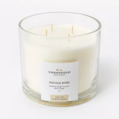 Clear Glass Masala Rose Candle White - Threshold™ Designed With Studio McGee -Threshold Home Outlet Store GUEST a428fcef ae40 495d b3e2 43ba30c44f06