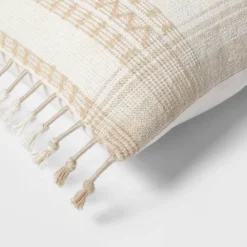 Square Woven Pattern Tassel Decorative Throw Pillow - Threshold™ -Threshold Home Outlet Store GUEST a812858b ff99 42c1 a68e 3b9b2395cf25