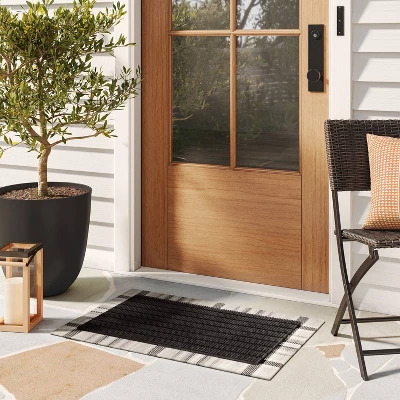 1'6"x2'6" Rubber Bristle Boot Scrapping Doormat - Threshold™ 1 1'6"x2'6" Rubber Bristle Boot Scrapping Doormat - Threshold™