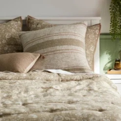 Euro Traditional Woven Stripe Decorative Throw Pillow Green - Threshold™