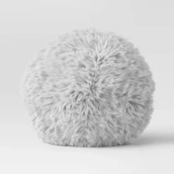 Long Faux Fur Round Throw Pillow - Threshold™ -Threshold Home Outlet Store GUEST ab414e04 7622 4296 b4cc c7d55cccba27