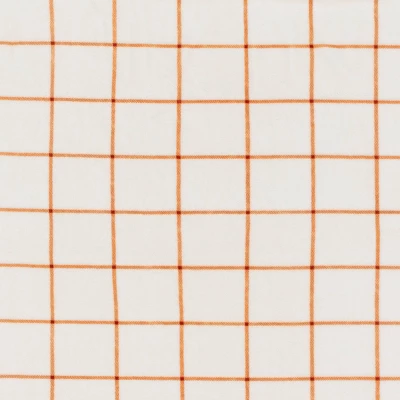 Windowpane Plush With Shearling Reverse Throw Blanket Cream/Orange - Threshold™ 4 Windowpane Plush With Shearling Reverse Throw Blanket Cream/Orange - Threshold™ - Image 4