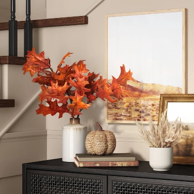 Oak Leaf Arrangement In Ceramic Pot - Threshold™ 1 Oak Leaf Arrangement In Ceramic Pot - Threshold™