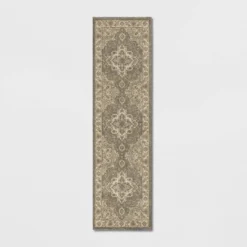 Medallion Jewel Boarder Persian Rug Cream/Gray - Threshold™ -Threshold Home Outlet Store GUEST b042792a a048 45b9 9a12 db0cfc170a5c