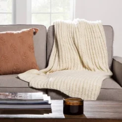 Chunky Knit Reversible Throw Blanket - Threshold™ 15 Chunky Knit Reversible Throw Blanket - Threshold™ -Threshold Home Outlet Store GUEST b04cf30c e385 47a6 b25b 6cea8b96bae5