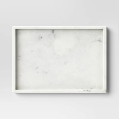 Rectangle Marble Tray White - Threshold™ 3 Rectangle Marble Tray White - Threshold™ - Image 3