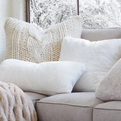 50"x60" Ruched Faux Rabbit Fur Throw Blanket - Threshold™ 4 50"x60" Ruched Faux Rabbit Fur Throw Blanket - Threshold™ - Image 4