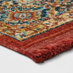 Damask Woven Persian With Fringe Rug - Threshold