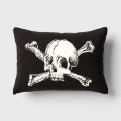 Oversize Skull And Crossbones Woven Cotton Lumbar Halloween Throw Pillow Black - Threshold™ 9 Oversize Skull And Crossbones Woven Cotton Lumbar Halloween Throw Pillow Black - Threshold™ -Threshold Home Outlet Store GUEST b45186ba 7db4 4537 829f d4aedfe091ea
