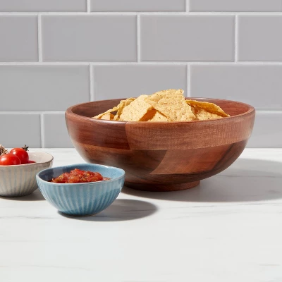 77oz Wood Medium Serving Bowl - Threshold™ 1 77oz Wood Medium Serving Bowl - Threshold™