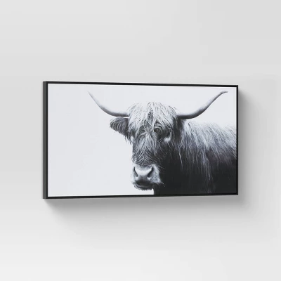 47" X 24" Highland Cow Framed Canvas - Threshold™ 2 47" X 24" Highland Cow Framed Canvas - Threshold™ - Image 2