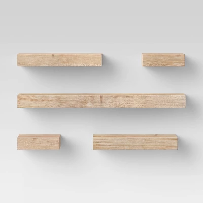 Set Of 5 Wall Shelf Natural - Project 62™ 2 Set Of 5 Wall Shelf Natural - Project 62™ - Image 2