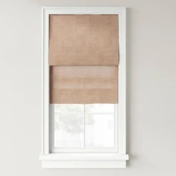 1pc Light Filtering Cordless Jute-Like Roman Window Shade Dark Natural - Threshold™ -Threshold Home Outlet Store GUEST bd12ceb4 ec45 432a 8153 9212215d493e