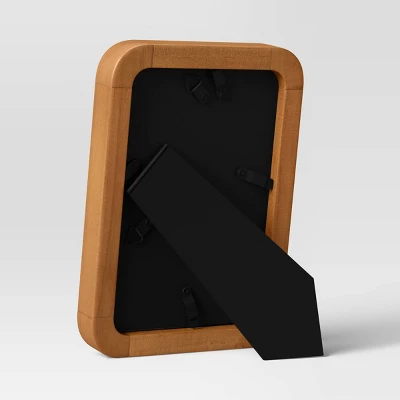 Rounded Corner Medium Wood Single Image Table Frame Brown - Threshold™ 3 Rounded Corner Medium Wood Single Image Table Frame Brown - Threshold™ - Image 3