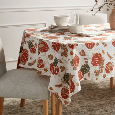 60"x84" Tablecloth 'Pumpkin' - Threshold™ 1 60"x84" Tablecloth 'Pumpkin' - Threshold™